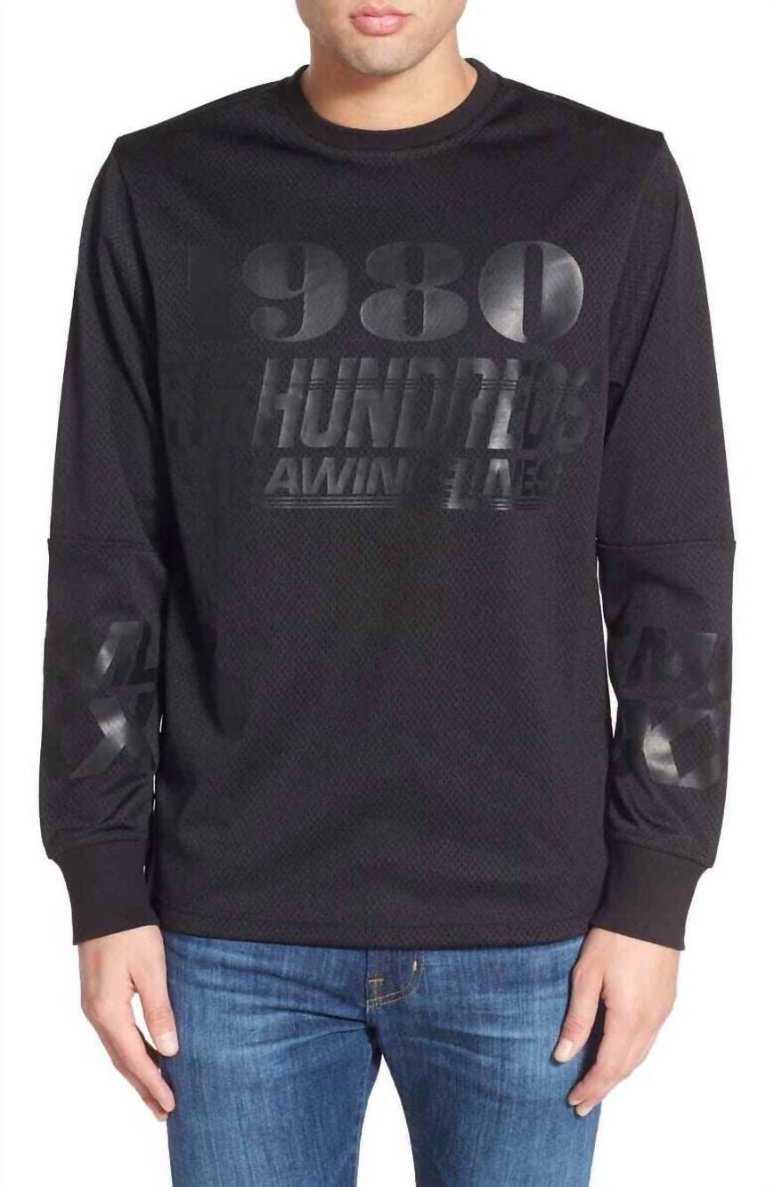NEW THE HUNDREDS men's wrap mesh jersey in black